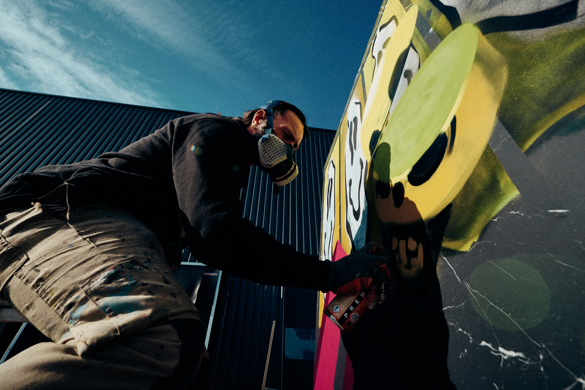 Spraydetail am Loomit Kunstwerk